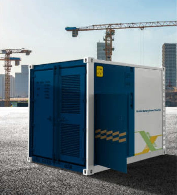 XCMG Batteriespeicher auf Baustelle zur mobilen Stromversorgung
